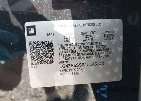 2018 Buick Lacrosse Premium from USA, damaged, VIN 1G4ZS5SS6JU145143